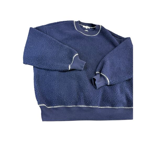J.W. Anderson Uniqlo Japan Blue Fleece Pullover Sweatshirt Women’s XL Cozy - Picture 3 of 9